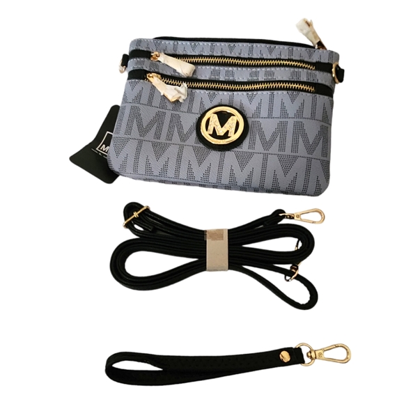 MFK Collection Helen Milan M Signature Crossbody Wristlet by Mia K. - Picture 5 of 7